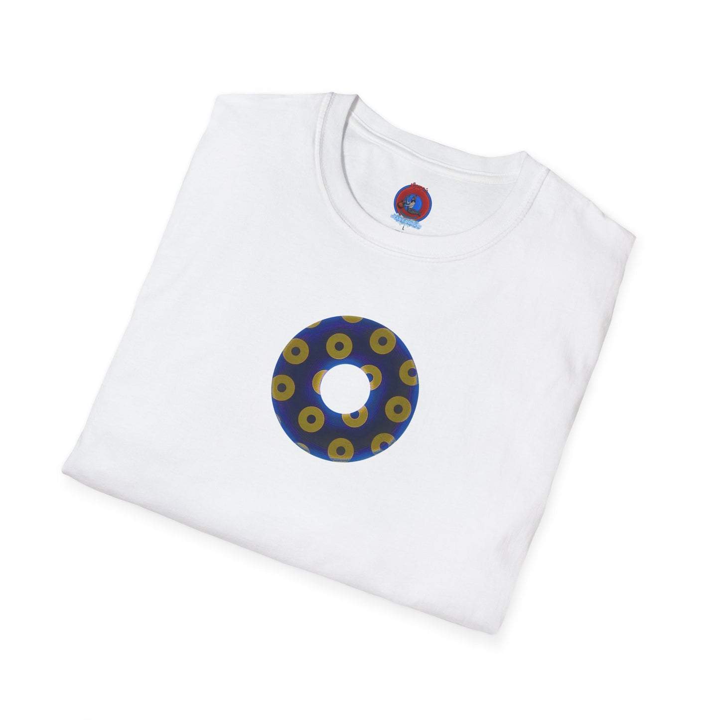 Plain Donuts/Unisex Soft-Style - "Plain Blimpy Paradoxical Donuts" - dark royal blue/yellow donuts