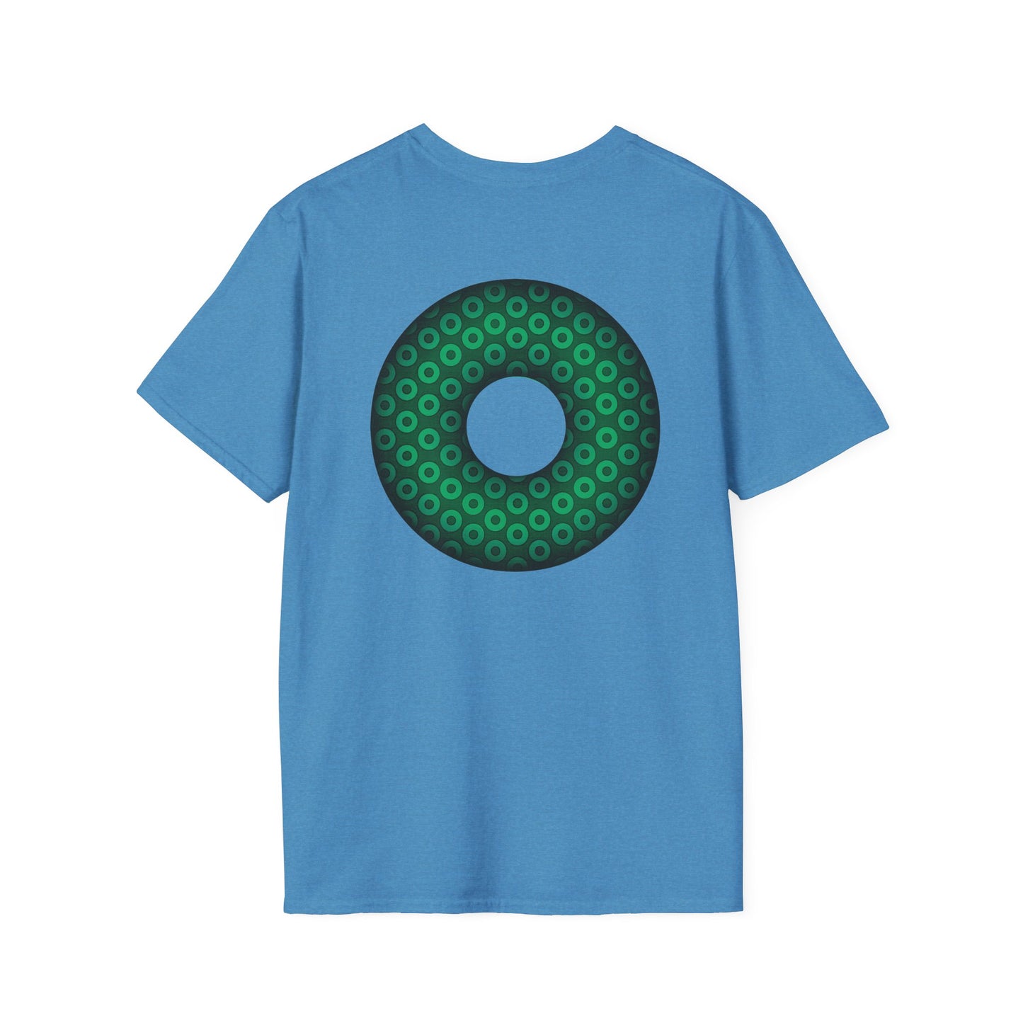 Plain Donuts/Unisex Soft-Style - "Plain Paradoxical Grided Donuts" - green/dark green donuts