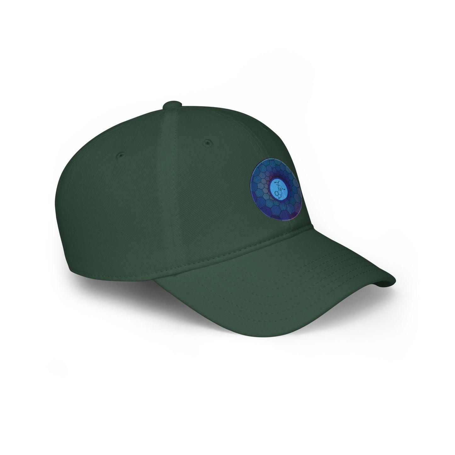 Lumpy Donut Baseball Cap - "Dr. Albert Hofmann" - variant 2 - blue hexadonut w/