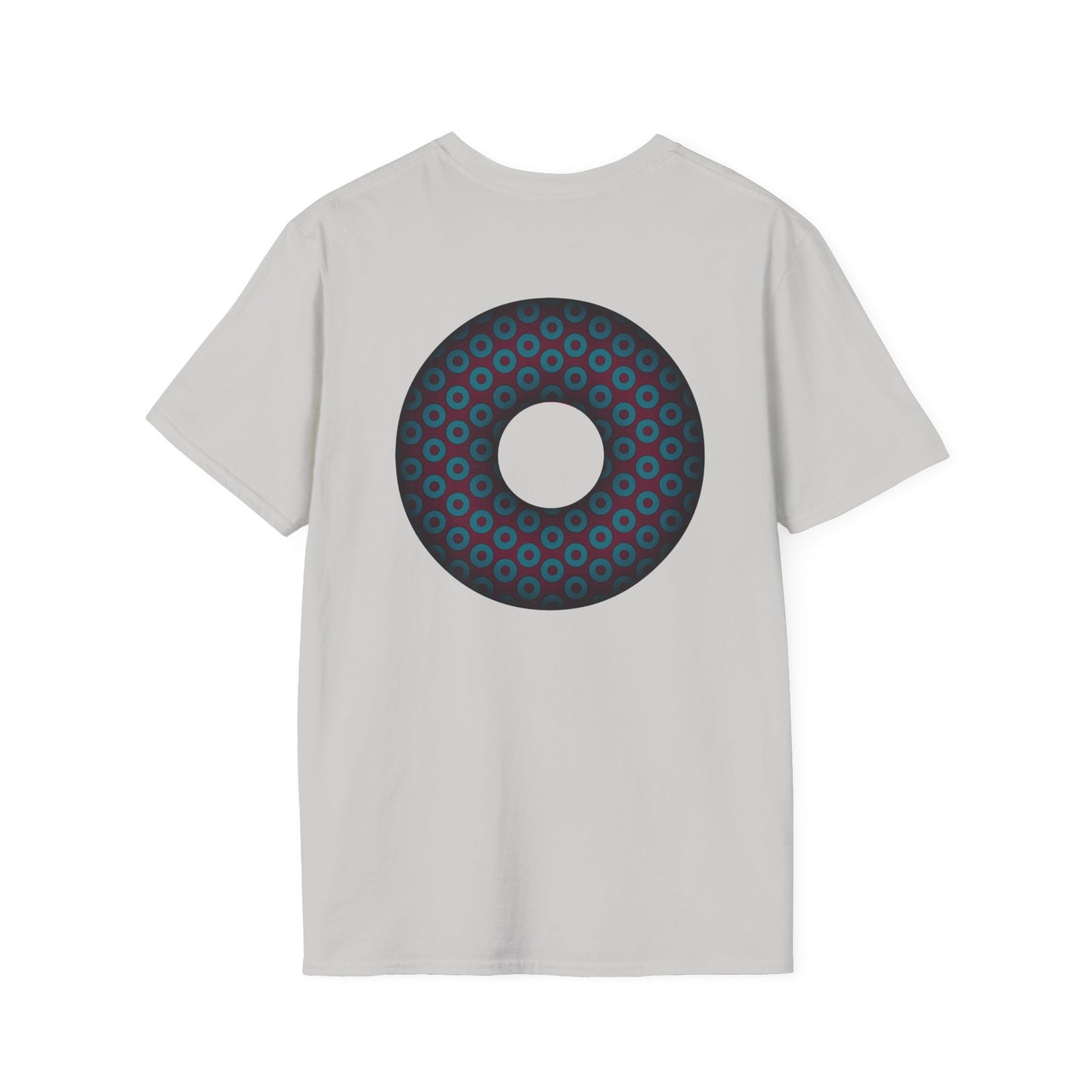 Plain Donuts/Unisex Soft-Style - "Plain Paradoxical Grided Donuts" - dark teal/dark purple donuts