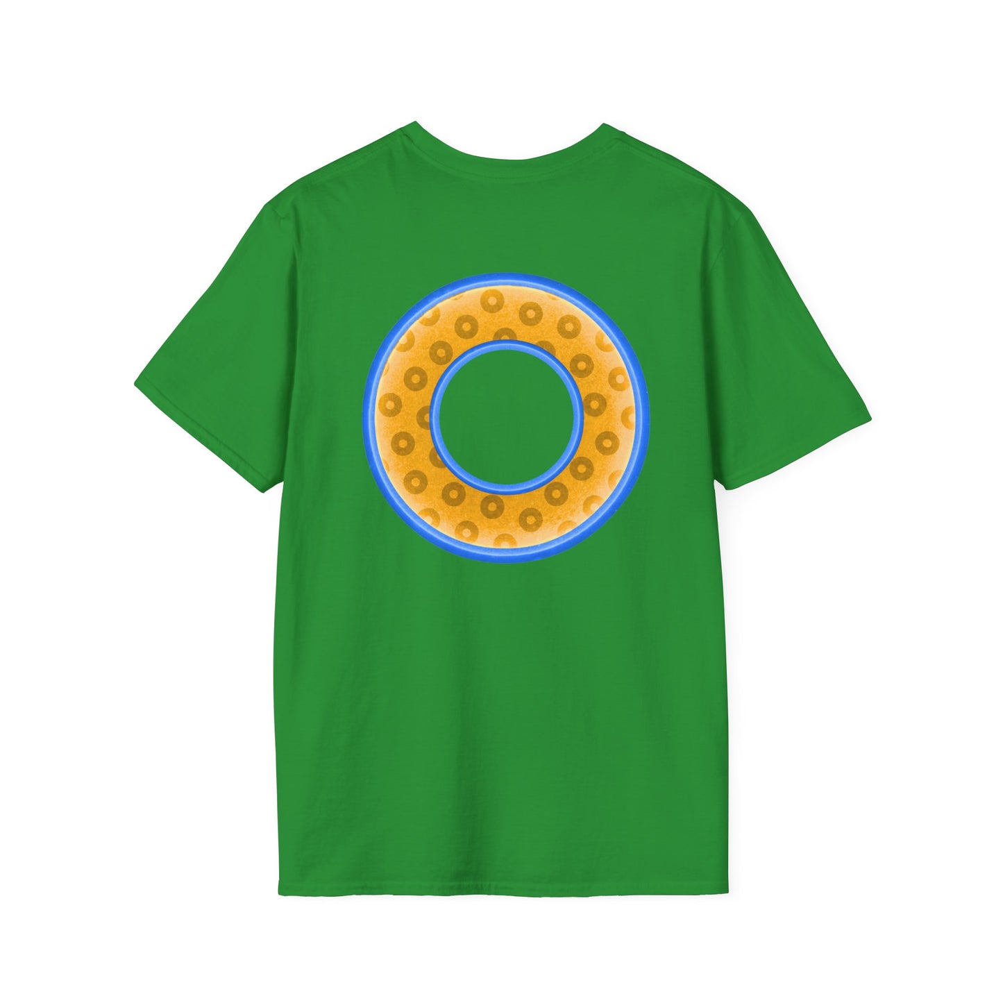 Plain Donuts/Unisex Soft-Style - "Plain Wide Mouthed Paradoxical Donuts" - yellow/light blue donuts