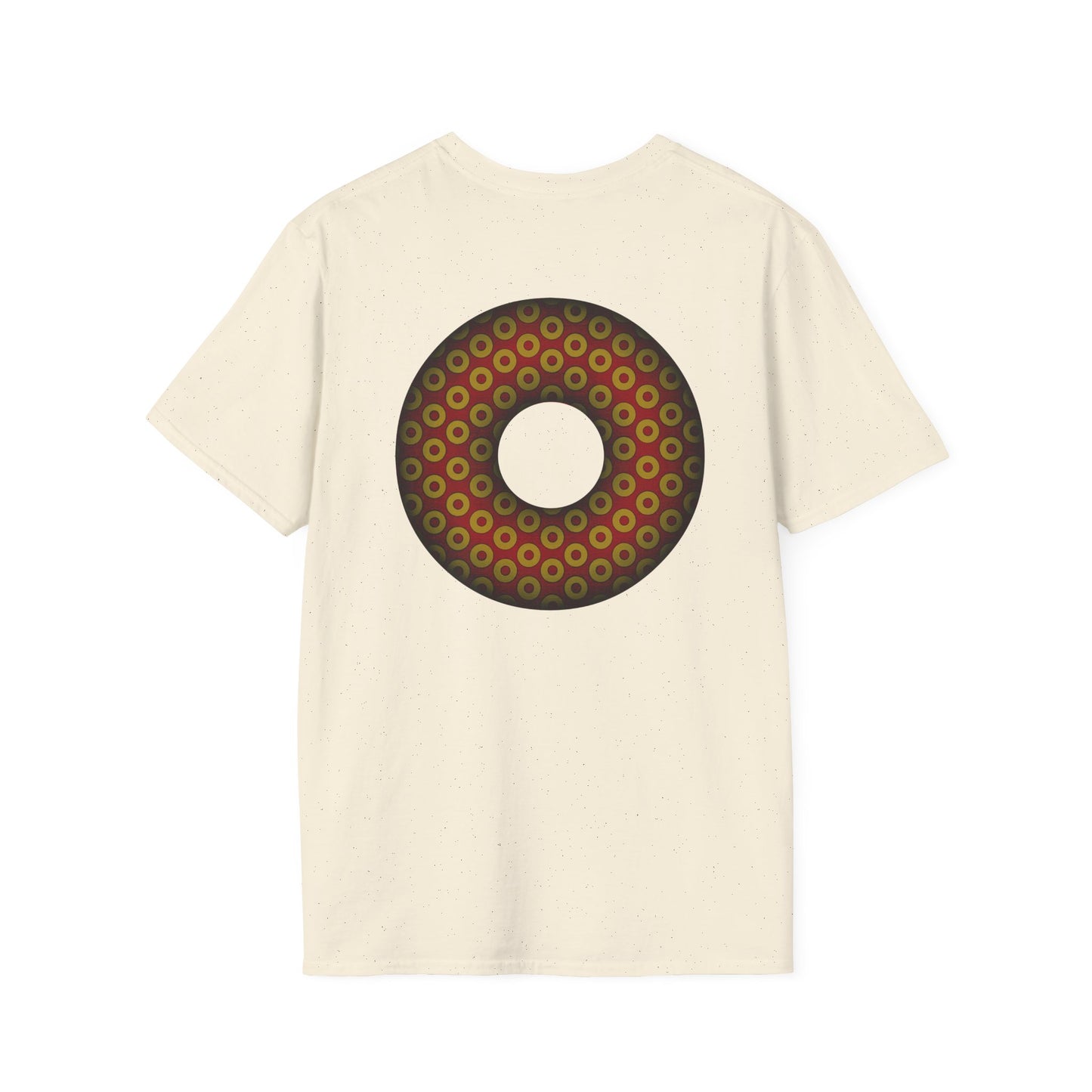 Plain Donuts/Unisex Soft-Style - "Plain Paradoxical Grided Donuts" - gold/burgundy donuts