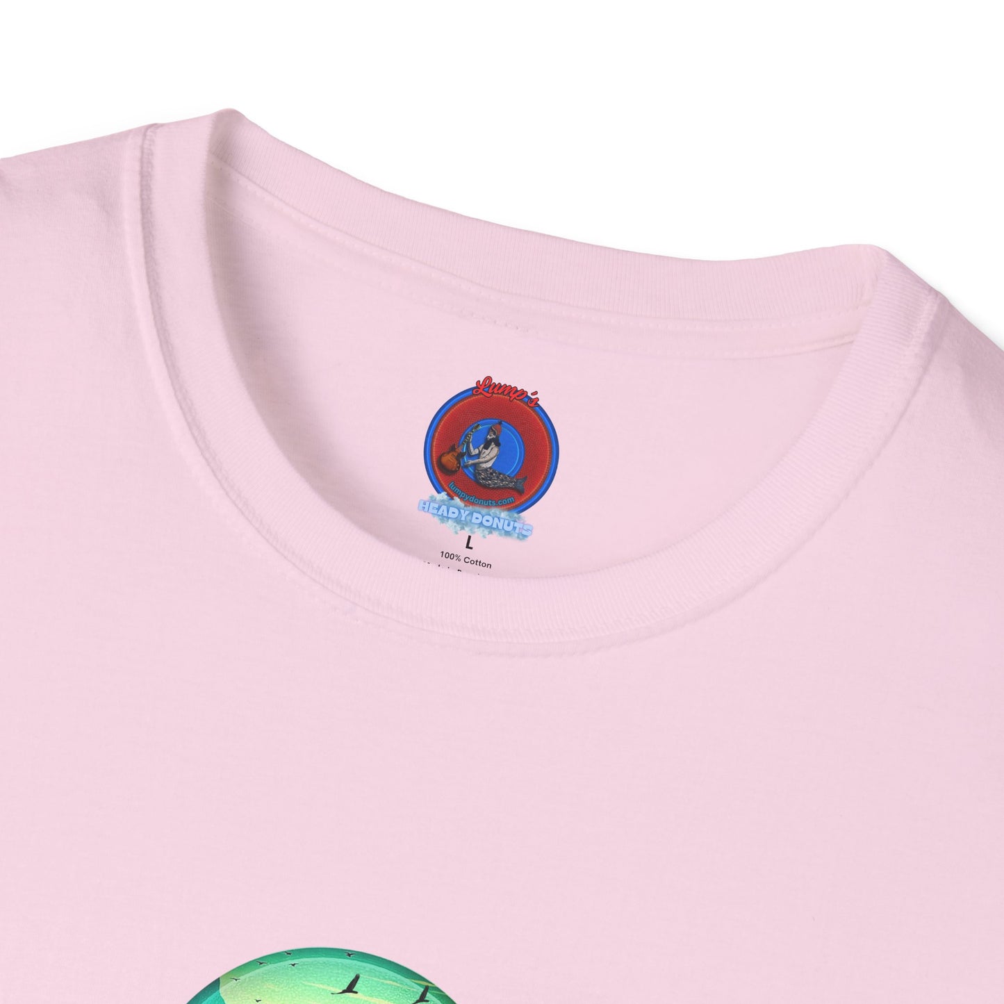 Lumpy Coffee Traders Tee - Unisex Soft-Style - "Taboo, taboot!" - paradoxical logo donut - variant 1