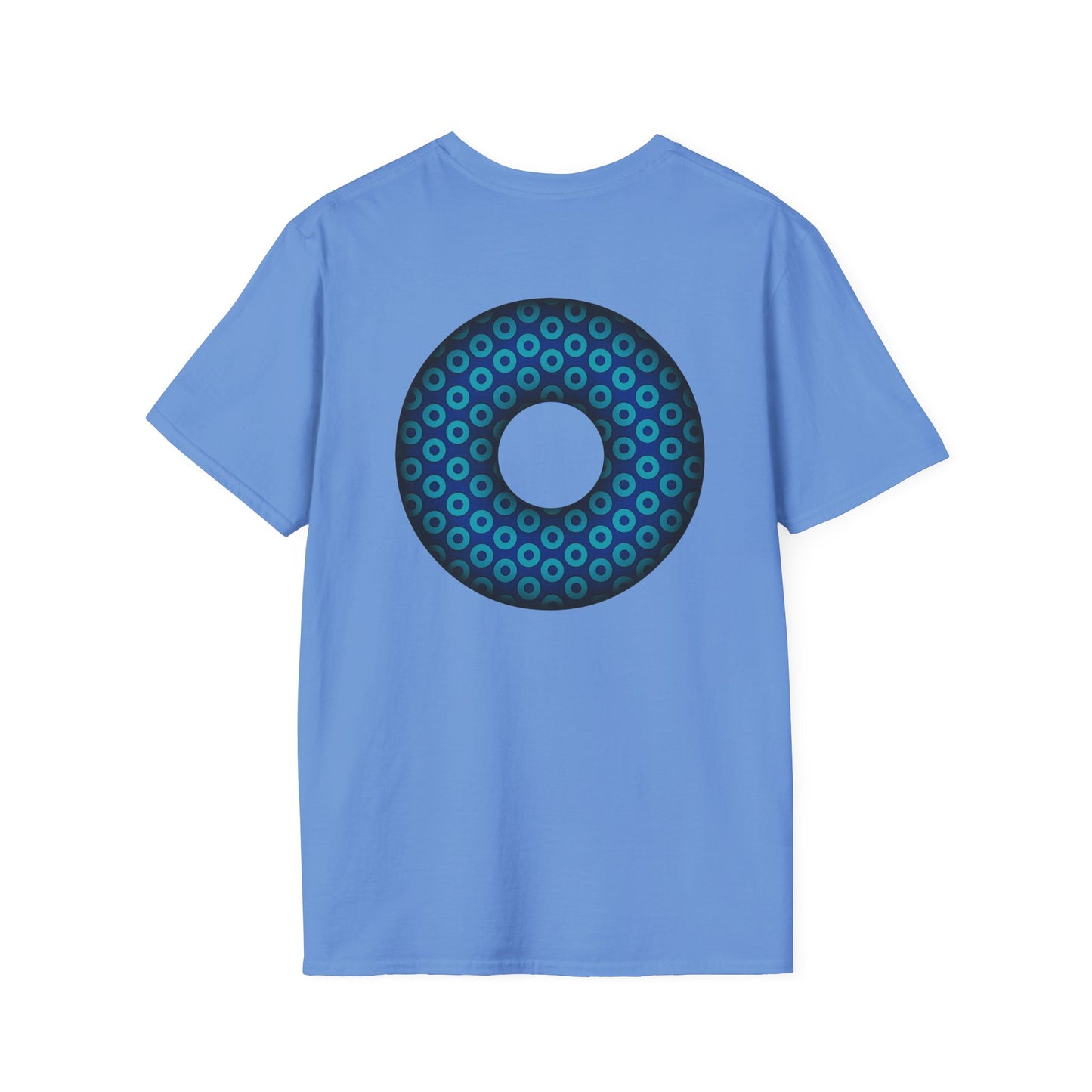 Plain Donuts/Unisex Soft-Style - "Plain Paradoxical Grided Donuts" - light blue/dark blue donuts