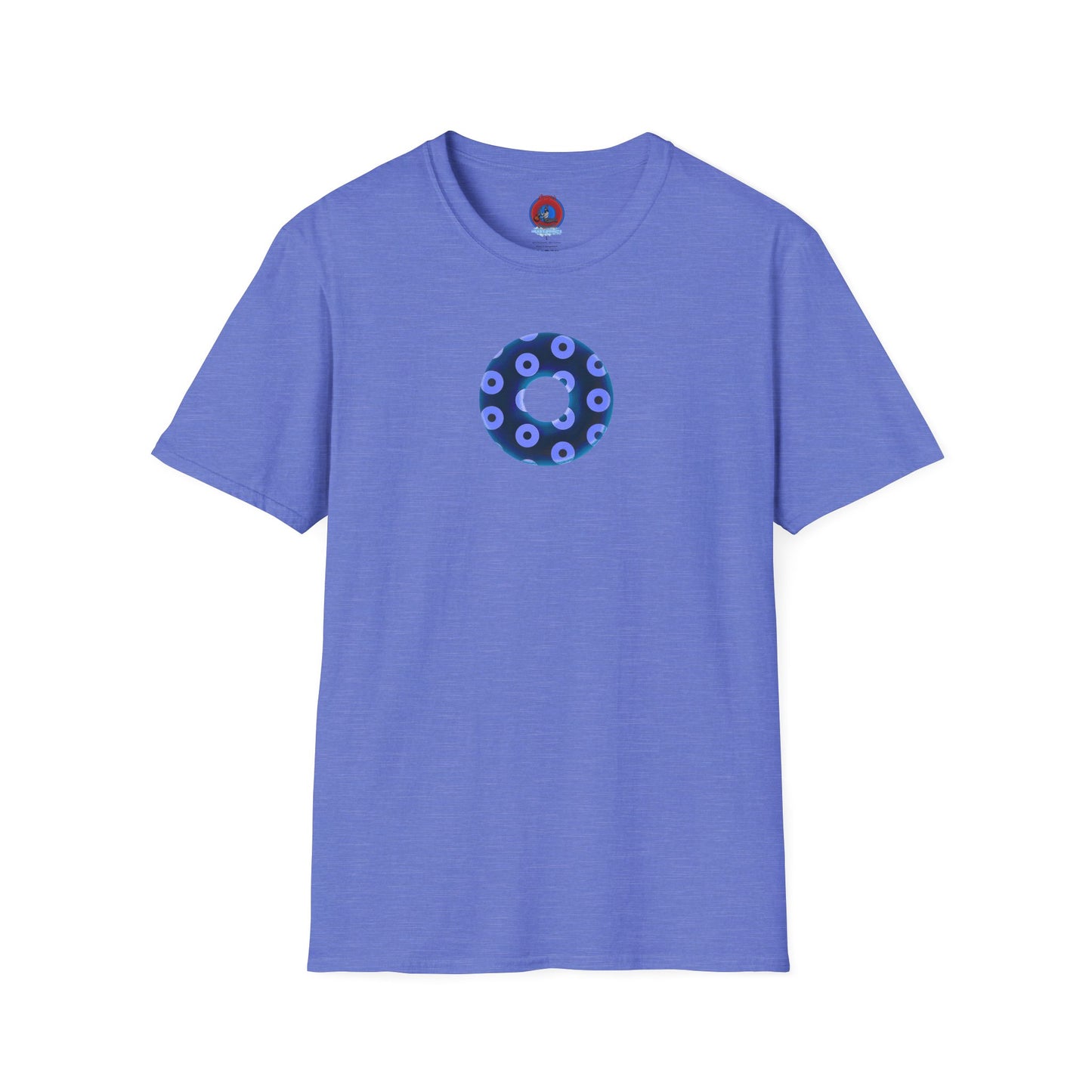 Plain Donuts/Unisex Soft-Style - "Plain Blimpy Paradoxical Donuts" - dark blue/Caroline blue donuts