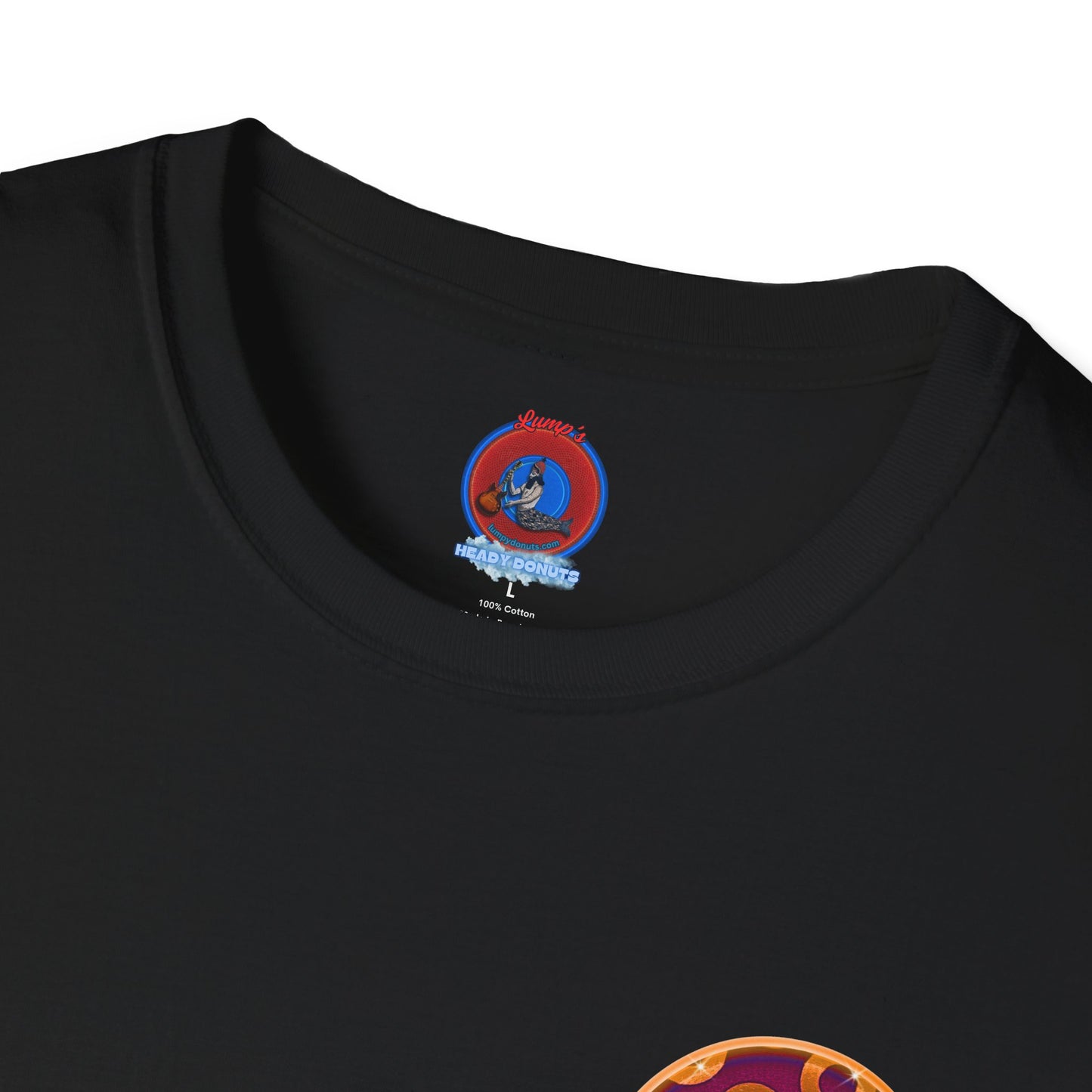 Classic Donut Tee - Unisex Soft-Style - "Princely Wooked Cream - YEMSG Donut " - burgundy/orange rustic paradox donut - variant 1