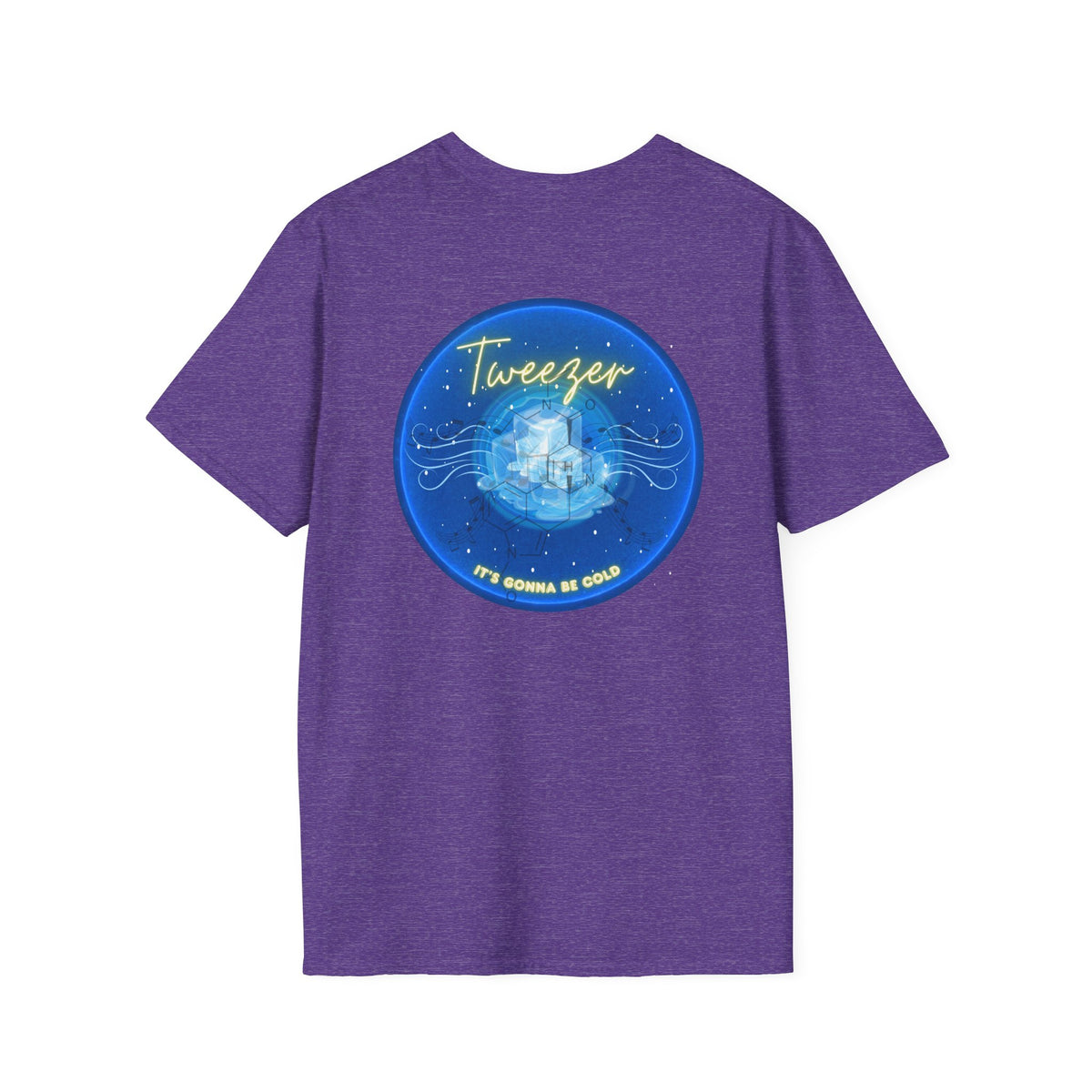 Classic Donut Tee - Unisex Soft-Style - "The Donut Reprised" - vivid blue donut