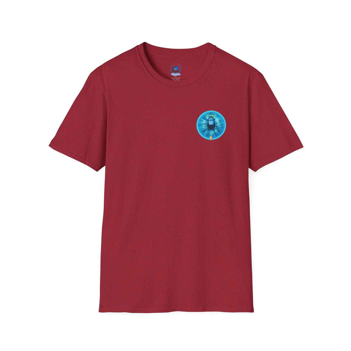 Classic Donut Tee - Unisex Soft-Style - "The Peering Donut of Opacity" - light blue idonut - variant 2