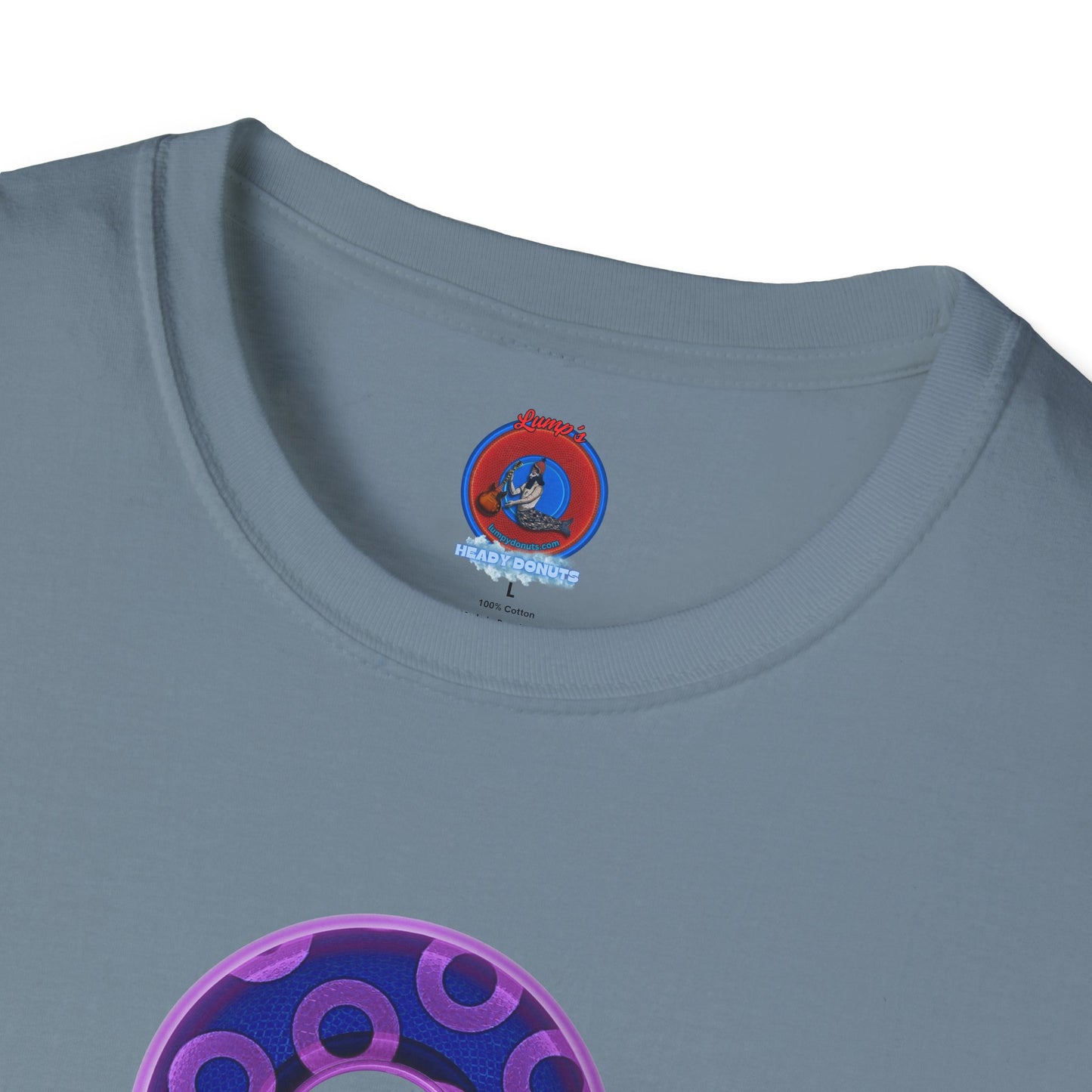 Plain Donuts/Unisex Soft-Style - "Plain Rustic Paradoxical Donuts" - light purple/dark blue donuts