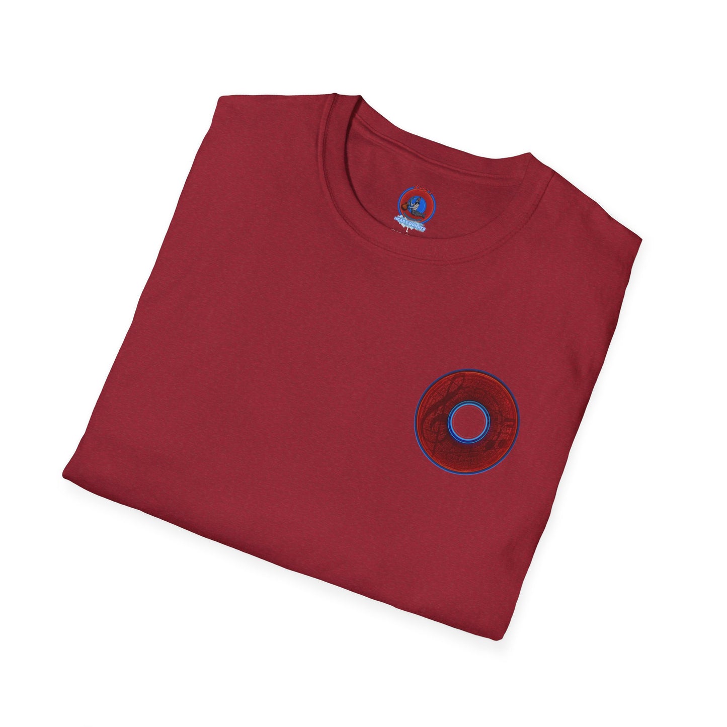 Classic Donut Tee - Unisex Soft-Style - "The Musically Gifted Donut" - red donut - series 1.0