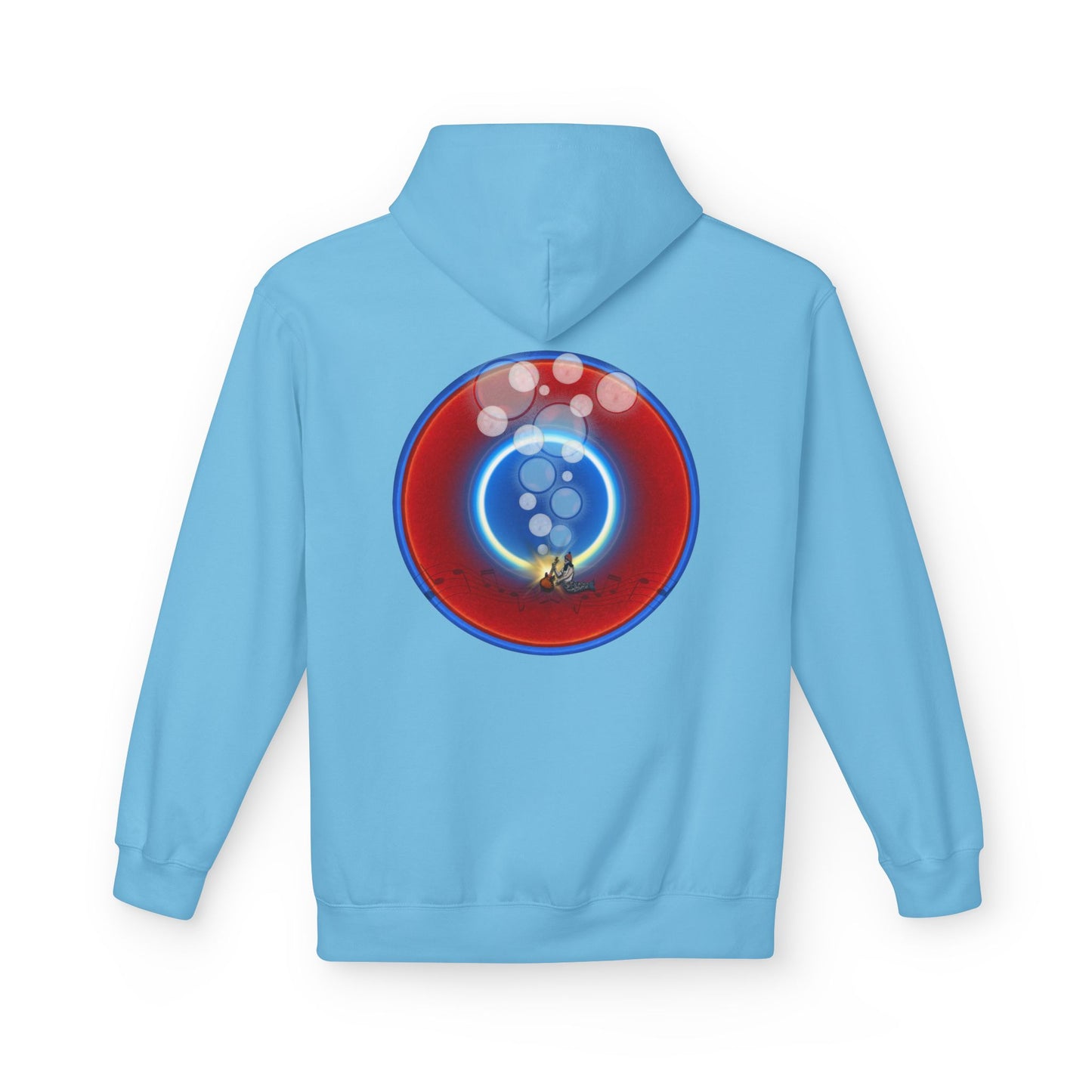 Fleece Harry Hoodies [Midweight Soft-style] - "The Bubbler's Donut" - w/rustic red donuts