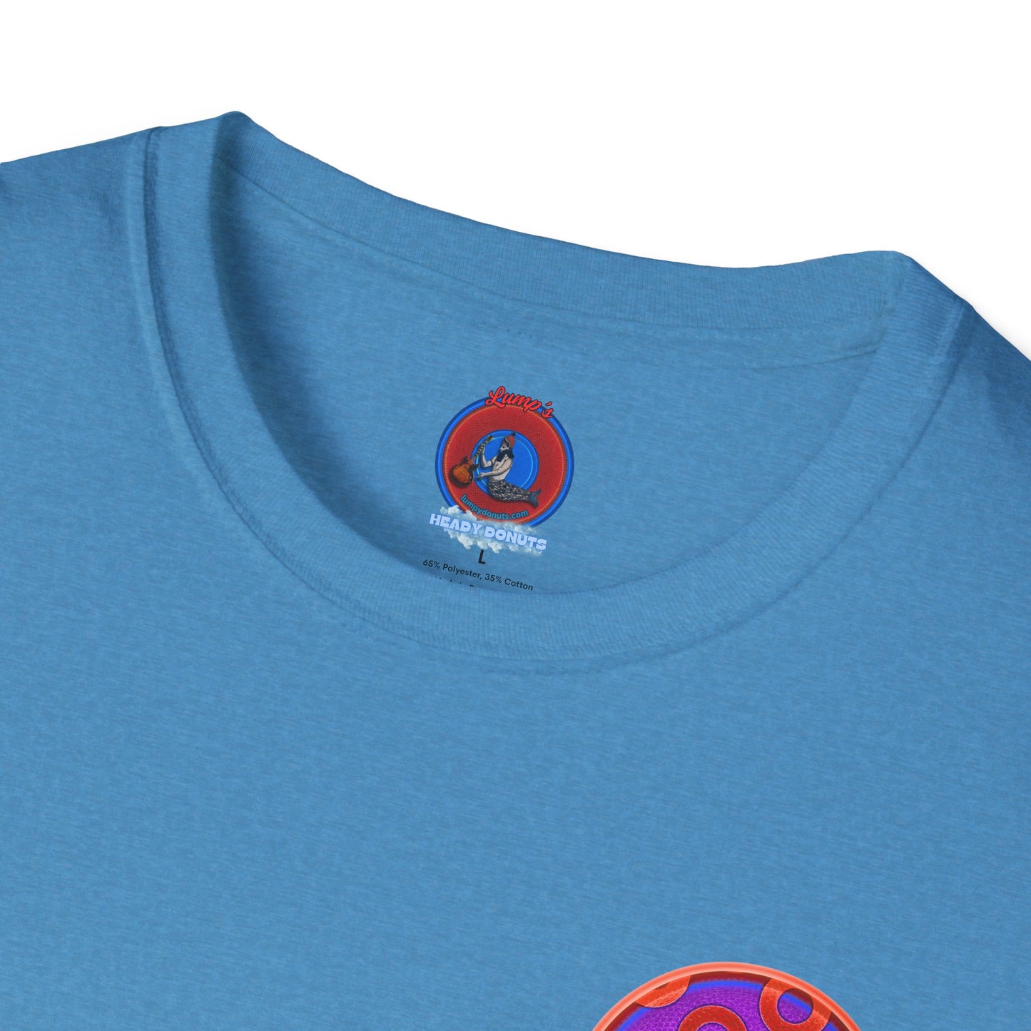 Classic Donut Tee - Unisex Soft-Style - "Wooked Cream - YEMSG Donut " -purple/red rustic paradox donut - variant 6