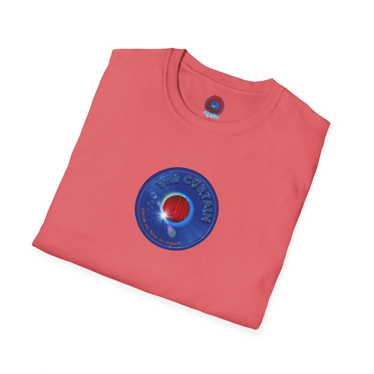 Classic Donut Tee - Unisex Soft-Style - "The Donut Without" - series 1.0  - variant 1 - vivid blue record donut