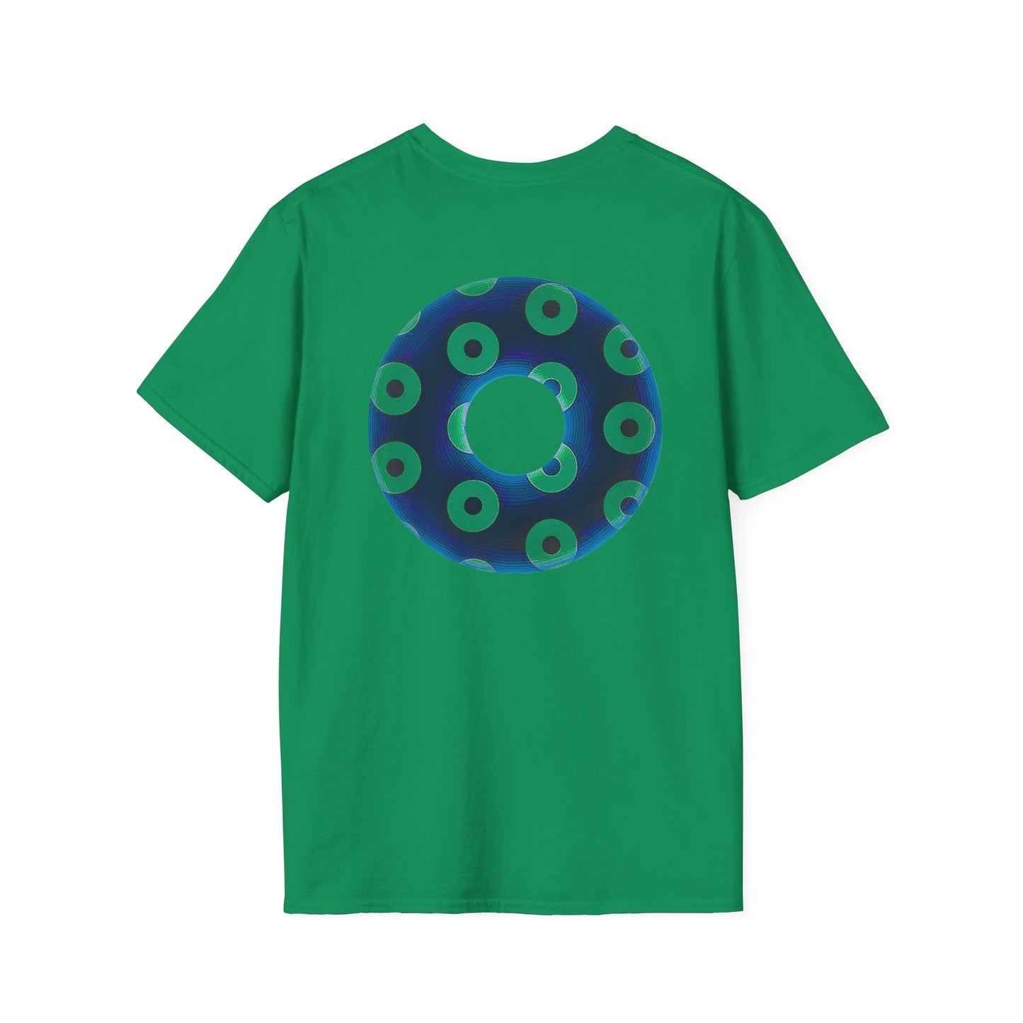 Plain Donuts/Unisex Soft-Style - "Plain Blimpy Paradoxical Donuts" - dark blue/jade green donuts
