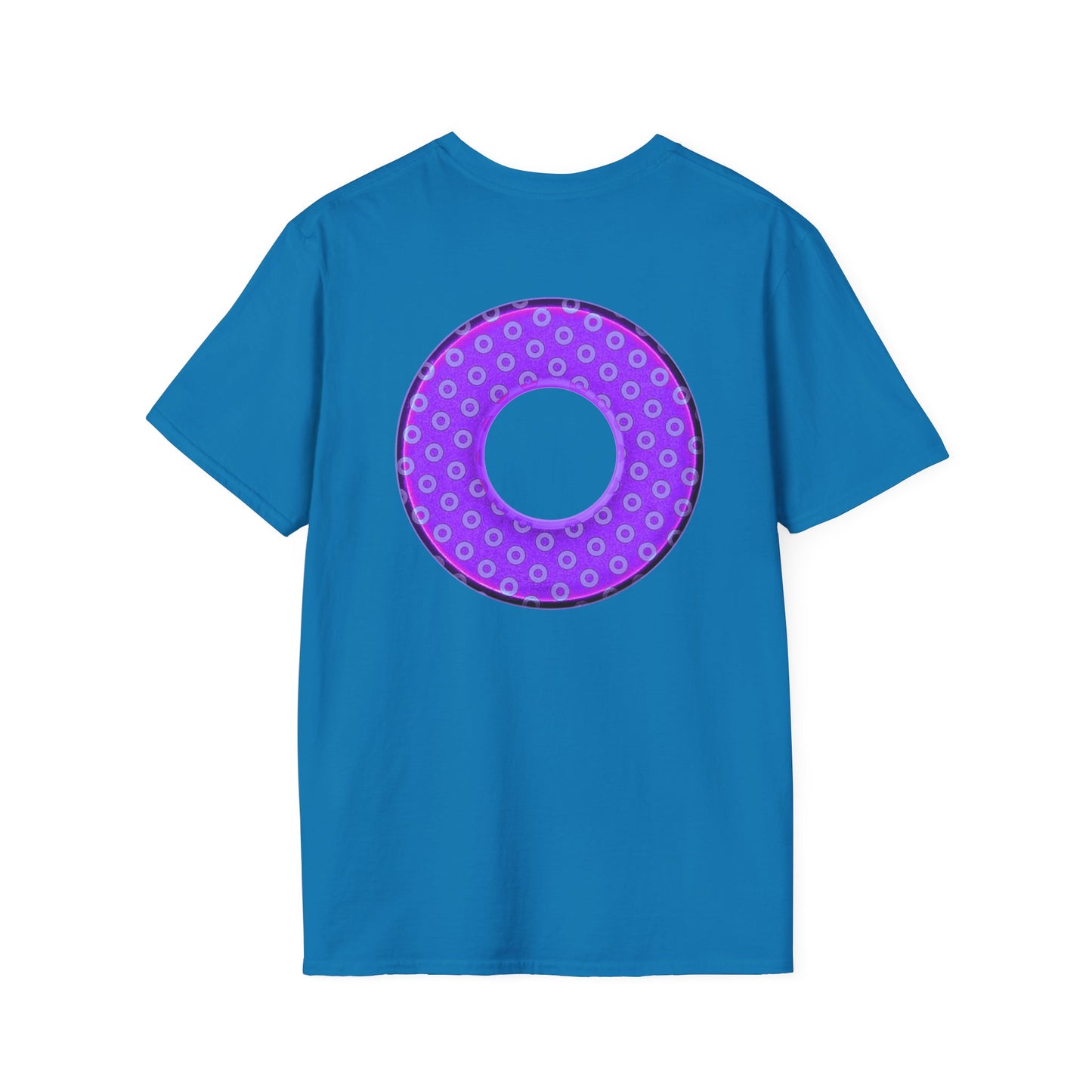 Plain Donuts/Unisex Soft-Style - "Plain Electric Paradoxical Donuts" - bright purple/light purple donuts