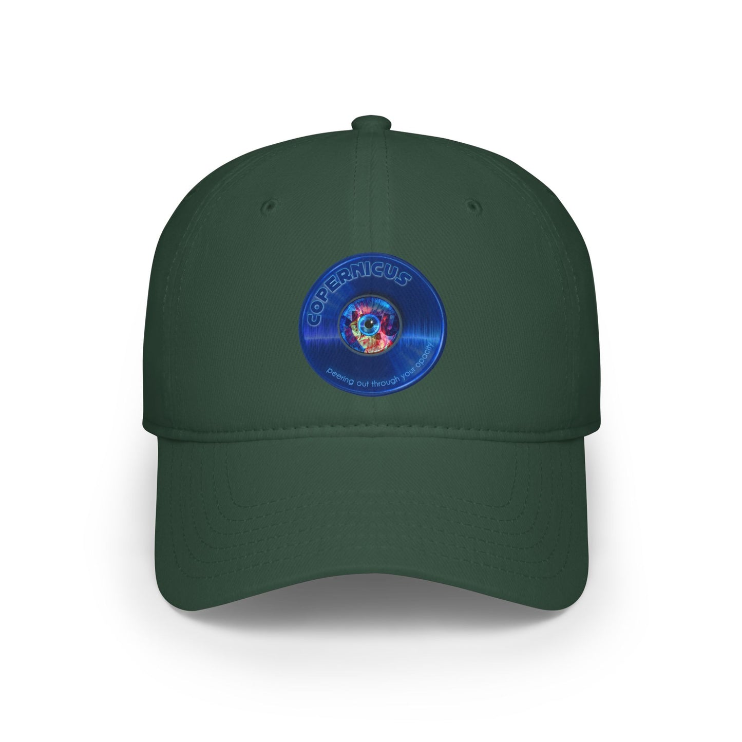 Lumpy Donut Baseball Cap - "Drunken Copernicus Cap" - variant 1 - vivid blue donut w/