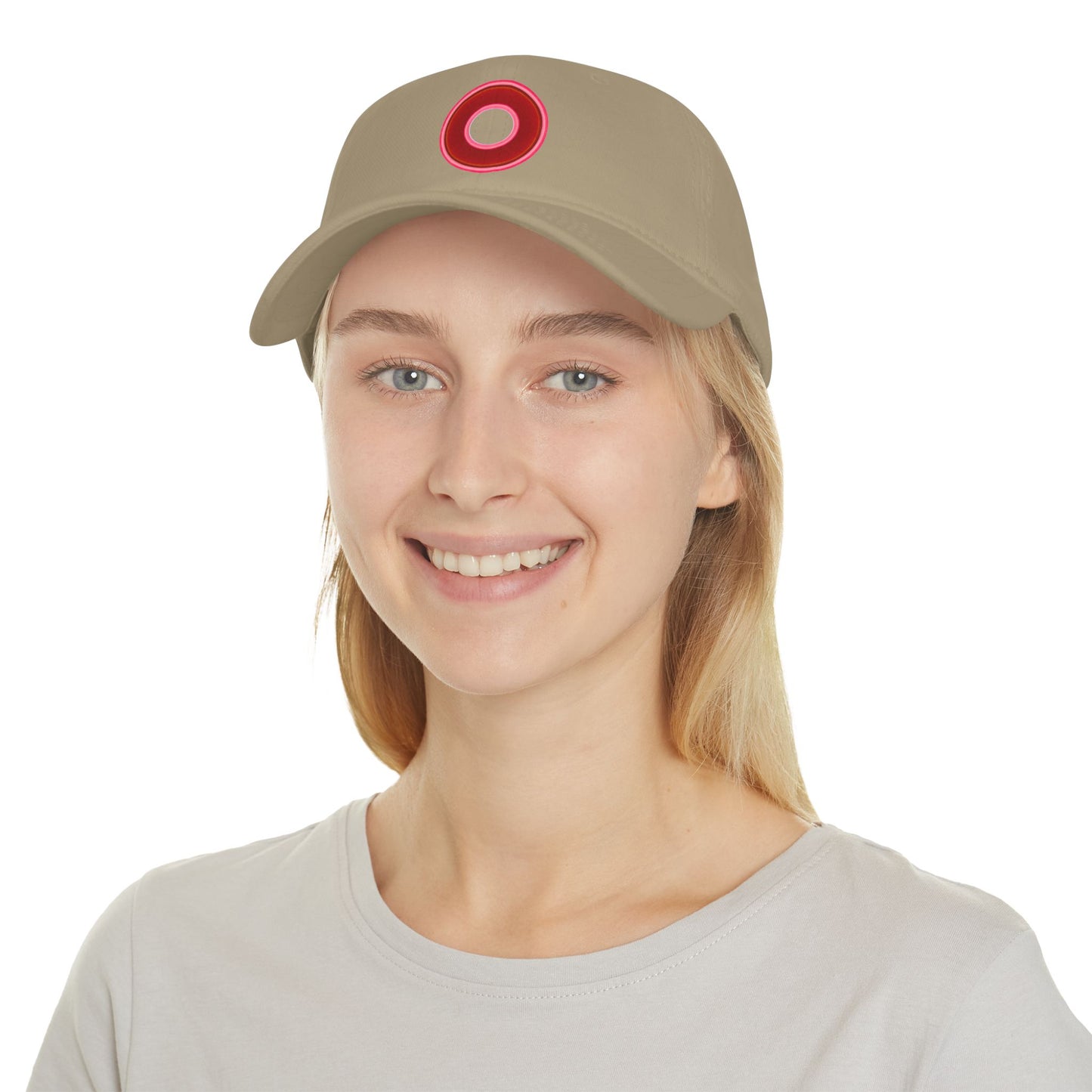 Lumpy Donut Baseball Cap - "Plain [Mary] Jane" - rustic red donut w/
