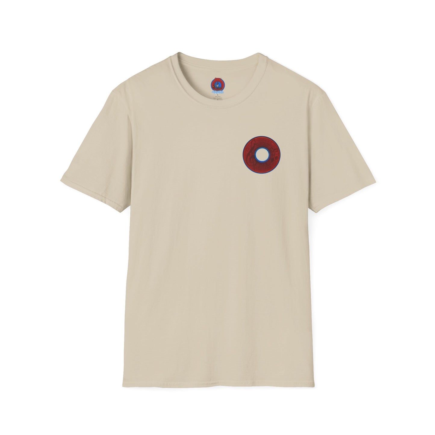 Classic Donut Tee - Unisex Soft-Style - "The Musically Gifted Donut" - red donut - series 1.0