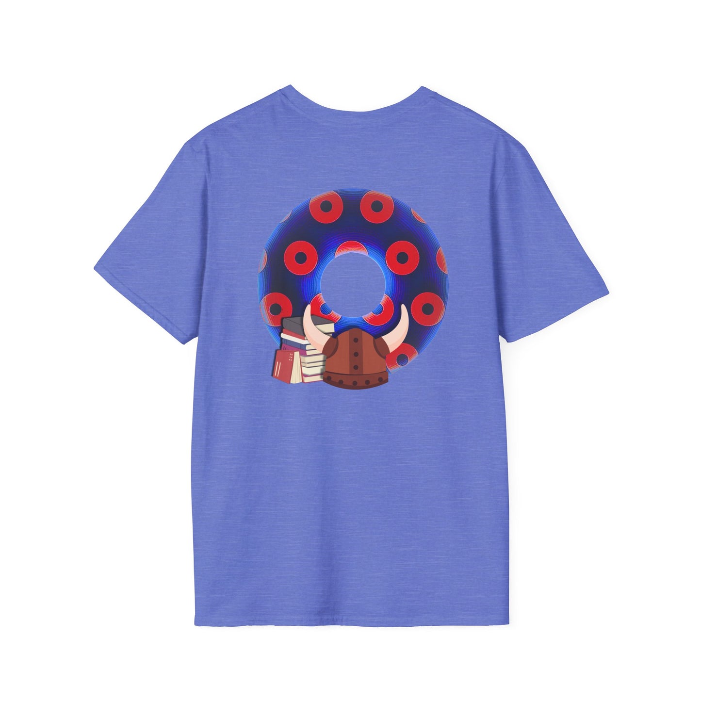 Classic Donut Tee - Unisex Soft-Style - "El Fuego Donut" - paradoxical blue/red donut