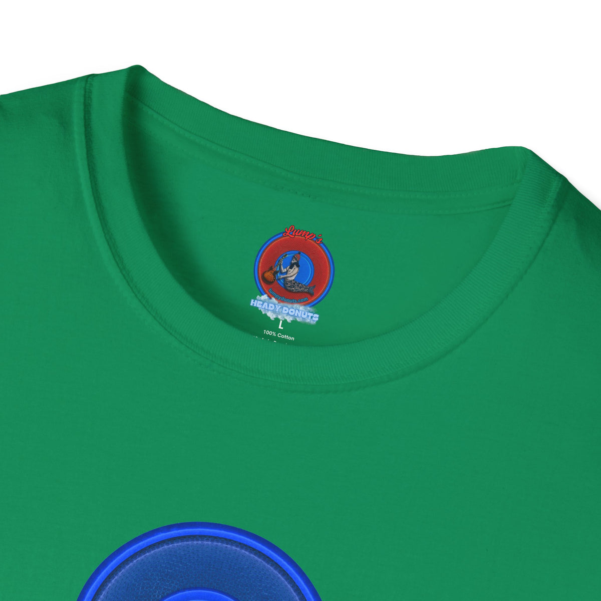 Classic Donut Tee - Unisex Soft-Style - "Cats: The Donut" - rustic blue/blue donut - variant 2