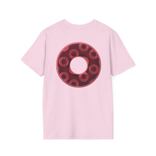 Plain Donuts/Unisex Soft-Style - "Plain Rustic Paradoxical Donuts" - magenta/burgundy donuts