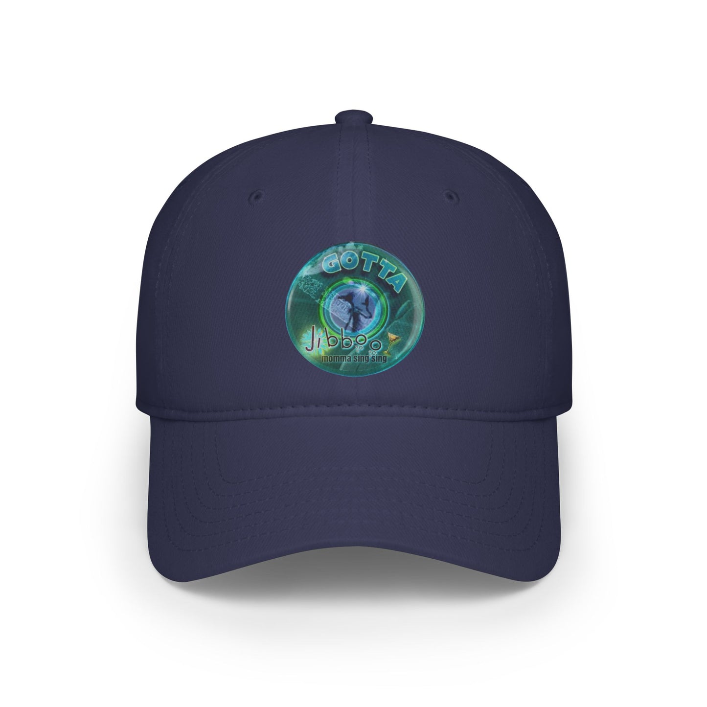 Lumpy Donut Baseball Cap - "Gotta Donut Baseball Cap" - dark teal vivid donut w/