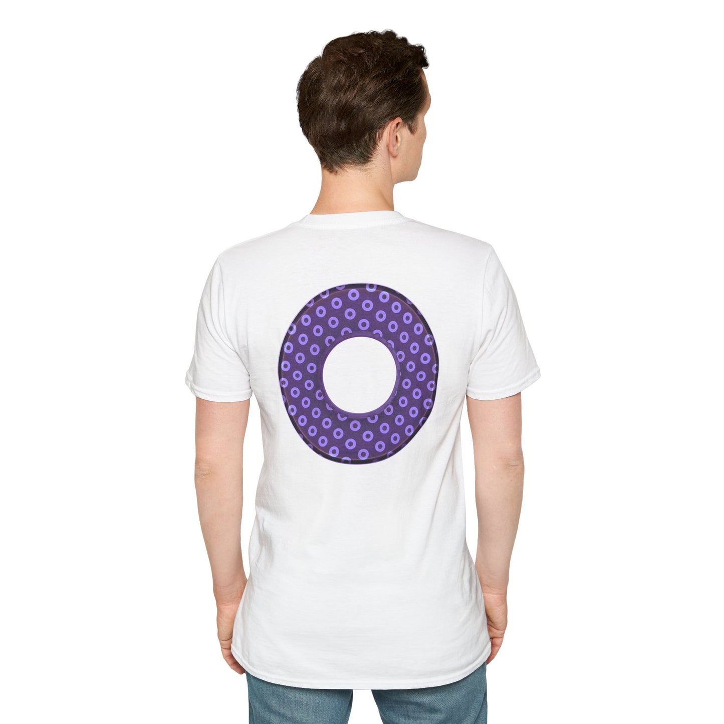 Plain Donuts/Unisex Soft-Style - "Plain Electric Paradoxical Donuts" - light purple/dark purple donuts