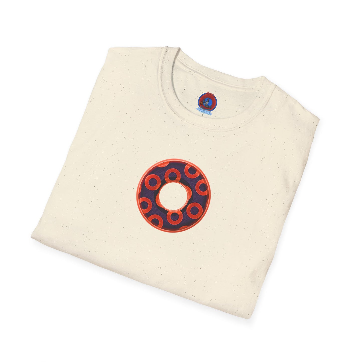 Plain Donuts/Unisex Soft-Style - "Plain Rustic Paradoxical Donuts" - red/midnight blue donuts