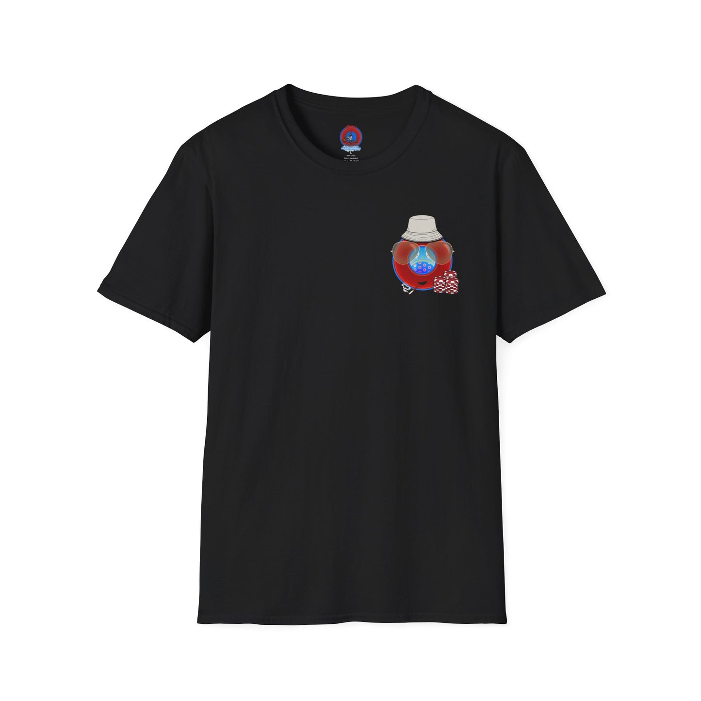 Classic Donut Tee - Unisex Soft-Style - "Gonzo Donut - Fear and Loathing in Gamehendge" - vivid red donut