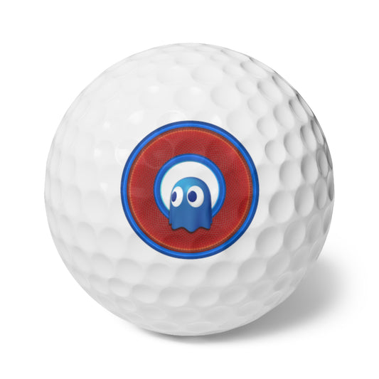 Lumpy Donut Golf Balls - 6-pack - "You Ghosted that Golf Ball" - red rustic donut