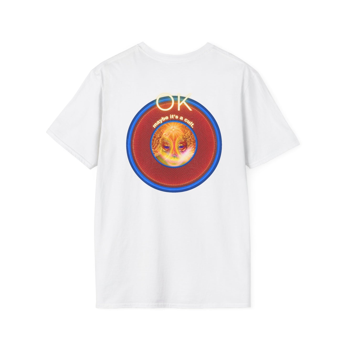 Classic Donut Tee - Unisex Soft-Style - "Donuts: Conjurers of Awesome" - series 1.0  - variant 3 - w/"okay" - red donut