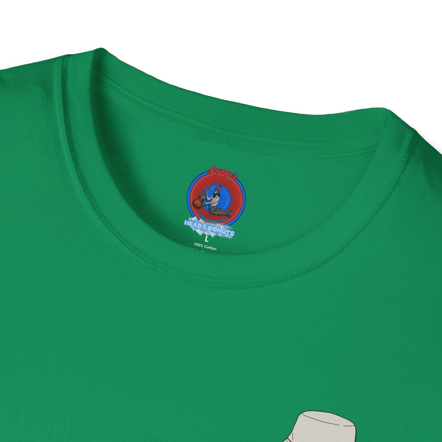 Classic Donut Tee - Unisex Soft-Style - "Gonzo Donut - Fear and Loathing in Gamehendge" - vivid red donut
