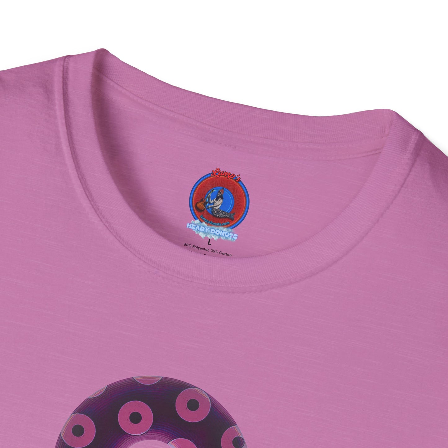 Plain Donuts/Unisex Soft-Style - "Plain Blimpy Paradoxical Donuts" - light magenta/red violet donuts