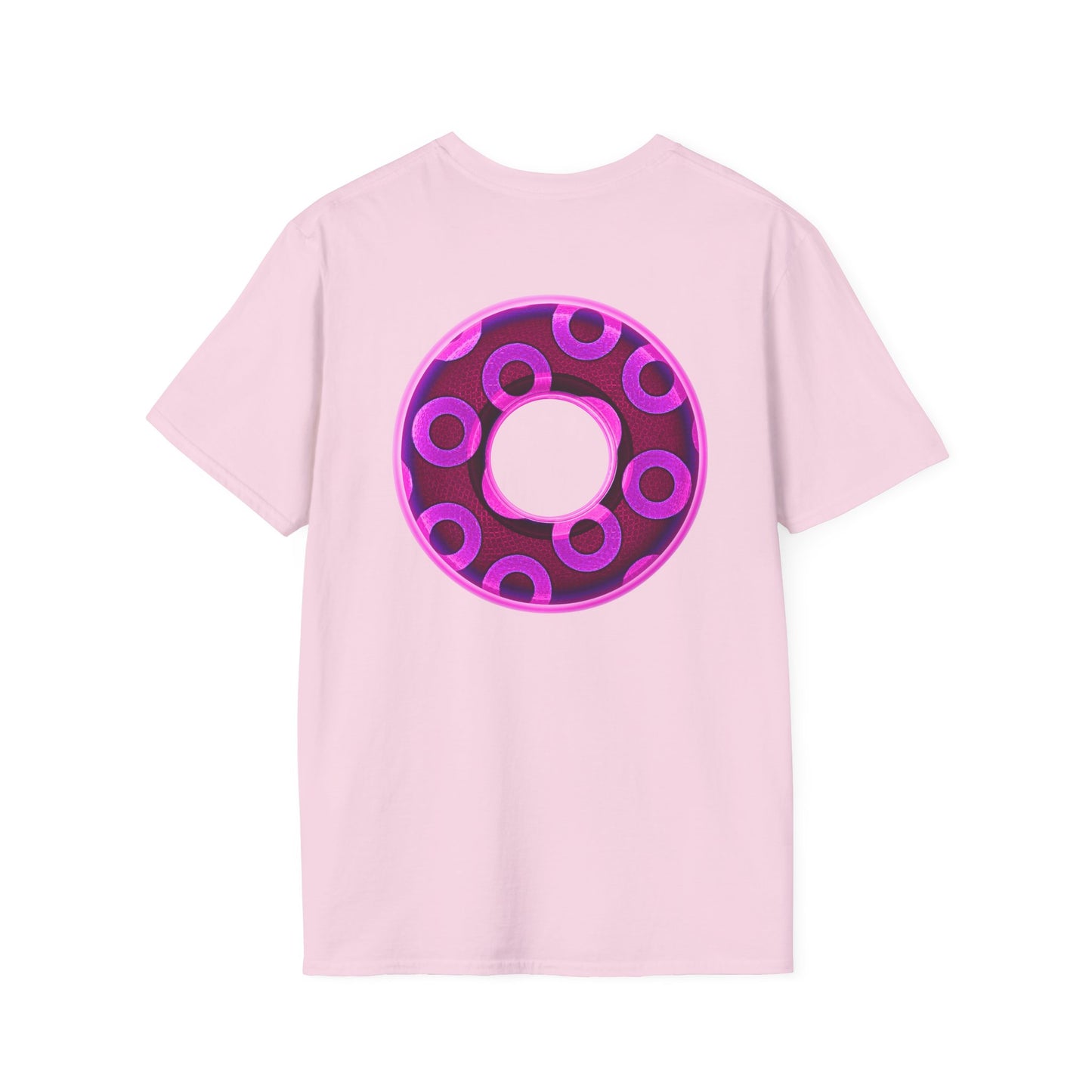 Plain Donuts/Unisex Soft-Style - "Plain Rustic Paradoxical Donuts" - magenta/burgundy donuts