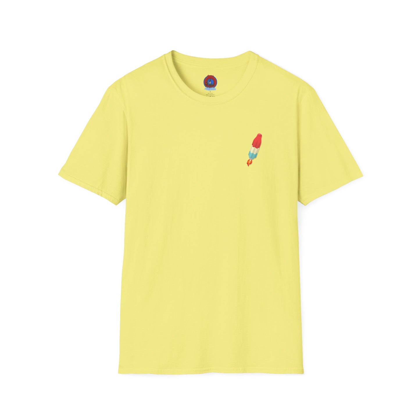 Classic Donut Tee - Unisex Soft-Style - "Blow this Popsicle Stand" - red/blue/cream - bomb pop