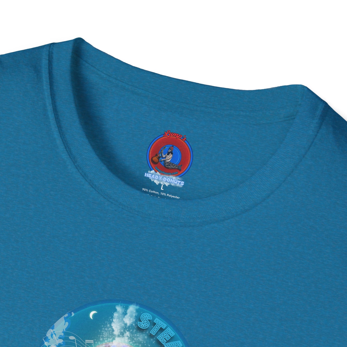 Classic Donut Tee - Unisex Soft-Style - "Steaming Fresh Donuts" - series 1.0 - vivid blue donut