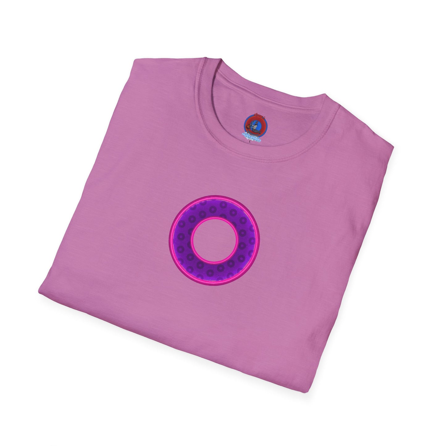 Plain Donuts/Unisex Soft-Style - "Plain Wide Mouthed Paradoxical Donuts" - dark purple/bright magenta donuts