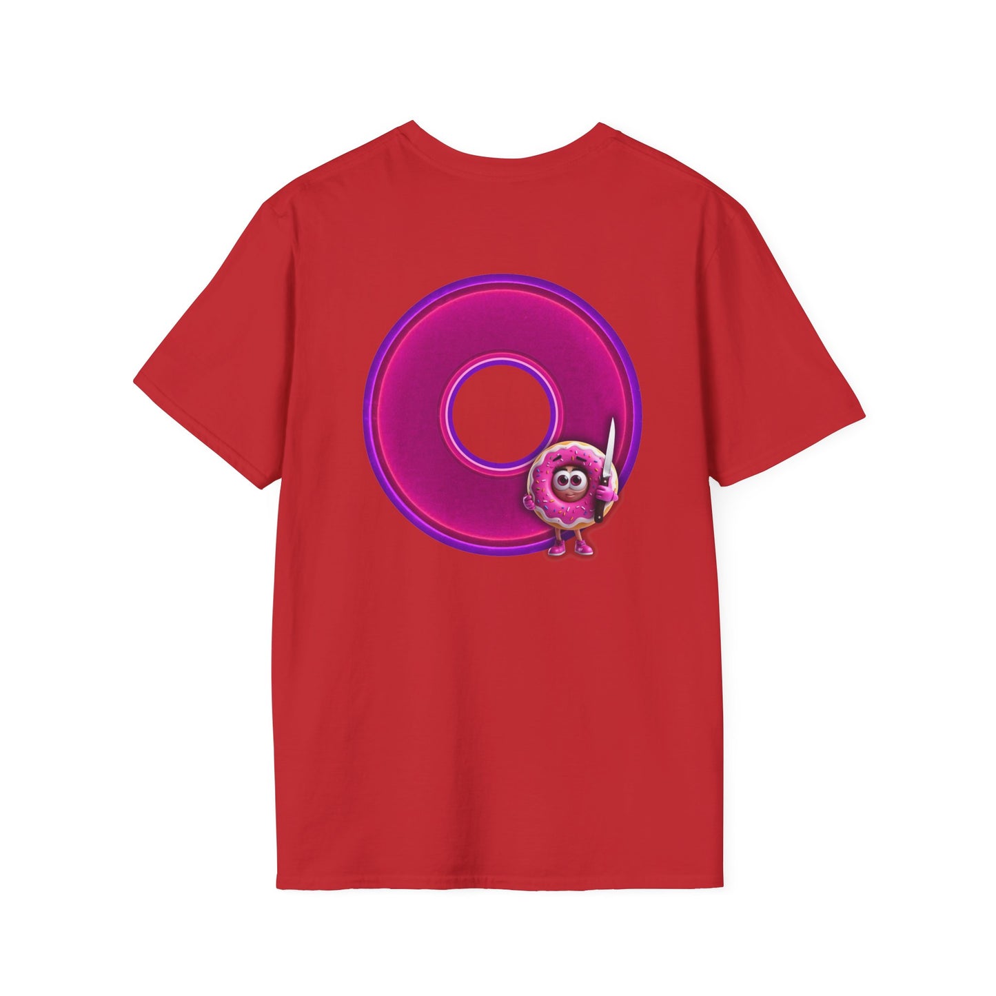 Classic Donut Tee - Unisex Soft-Style - "My Friend the Donut " - series 1.0  - variant 3 - magenta/purple donut
