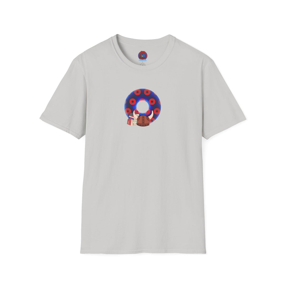 Classic Donut Tee - Unisex Soft-Style - "El Fuego Donut" - paradoxical blue/red donut
