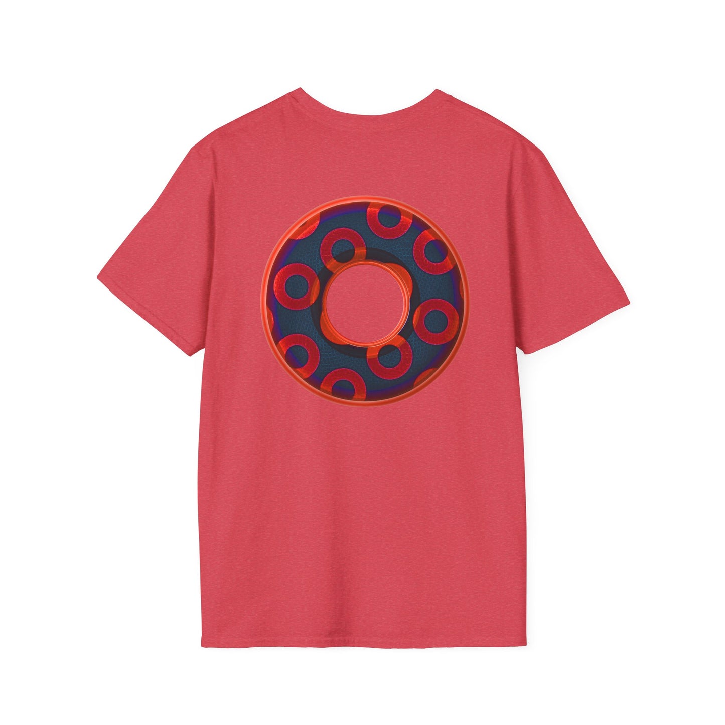 Plain Donuts/Unisex Soft-Style - "Plain Rustic Paradoxical Donuts" - red/navy blue donuts