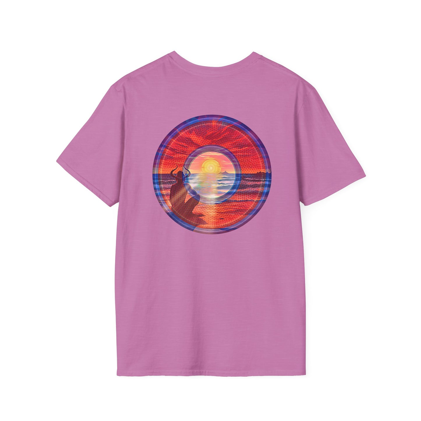 Classic Donut Tee - Unisex Soft-Style - "The Squirming Donut" - red picture donut