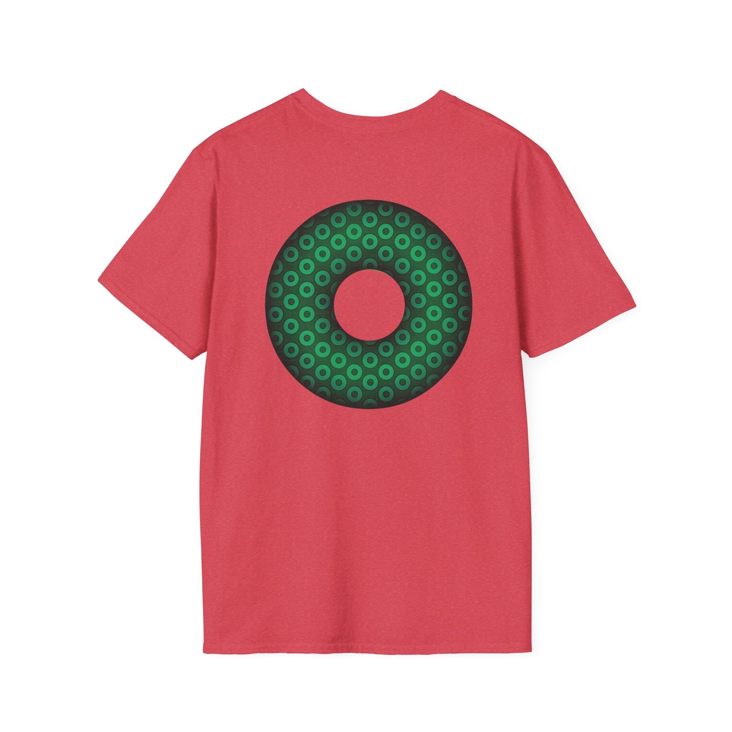 Plain Donuts/Unisex Soft-Style - "Plain Paradoxical Grided Donuts" - green/dark green donuts