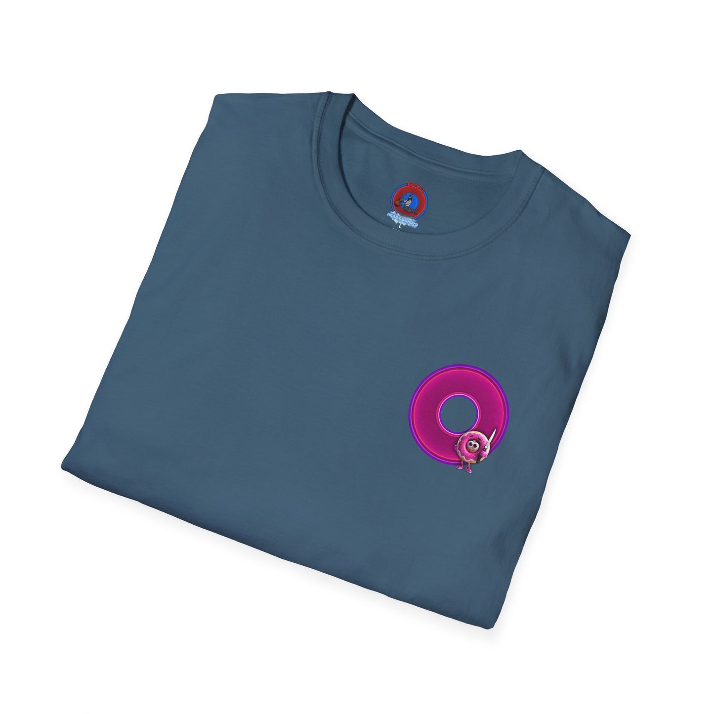 Classic Donut Tee - Unisex Soft-Style - "My Friend the Donut " - series 1.0  - variant 3 - magenta/purple donut