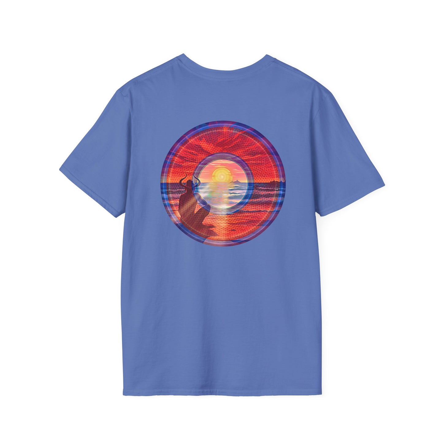 Classic Donut Tee - Unisex Soft-Style - "The Squirming Donut" - red picture donut