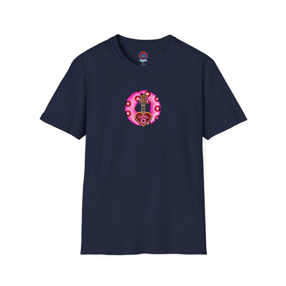 Classic Donut Tee - Unisex Soft-Style - "Would You Be My Donut?" - paradoxical bubblegum pink/red donut - variant 2