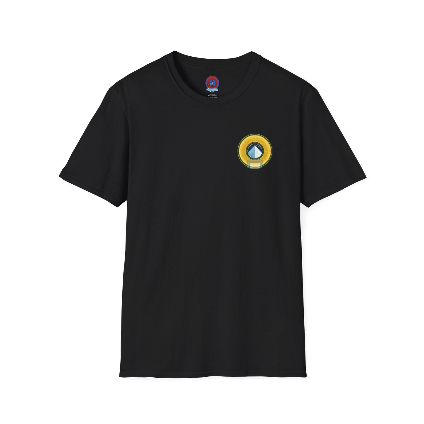 Classic Donut Tee - Unisex Soft-Style - "Limestone Donuts so Large" - variant 4 - golden donut w/garage