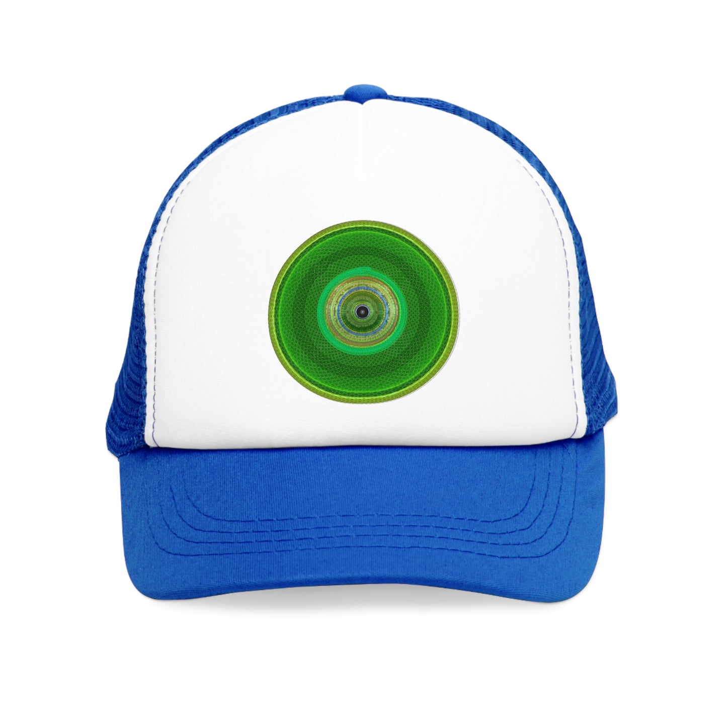 Lumpy Trucker Hat - "The Donut of Grace's Ascending" - green donut