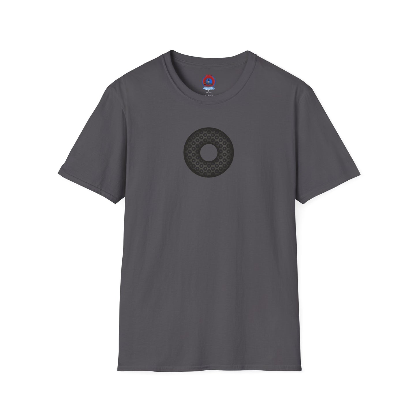 Plain Donuts/Unisex Soft-Style - "Plain Paradoxical Grided Donut" - black/black donuts