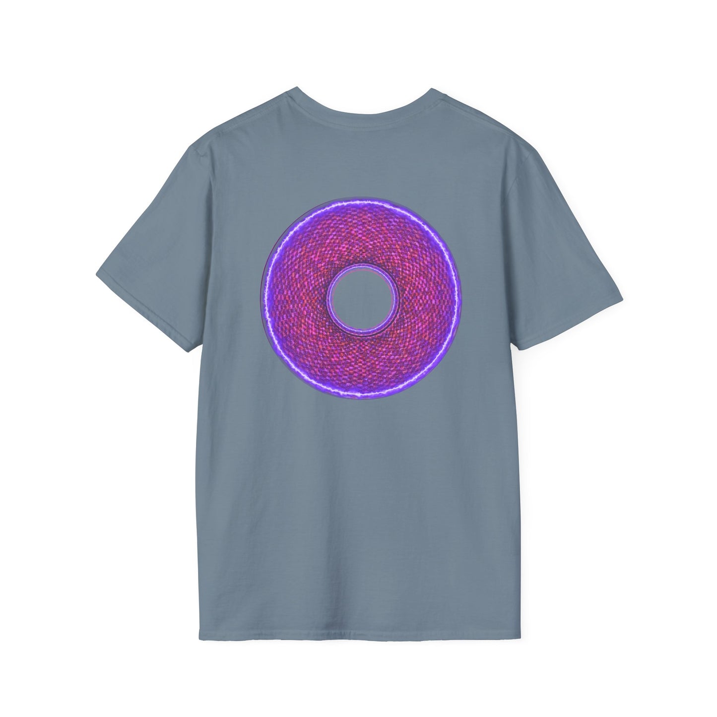 Classic Donut Tee - Unisex Soft-Style - "The Frankenstein Donut - It's Alive! " - series 1.0  - purple-ish donut