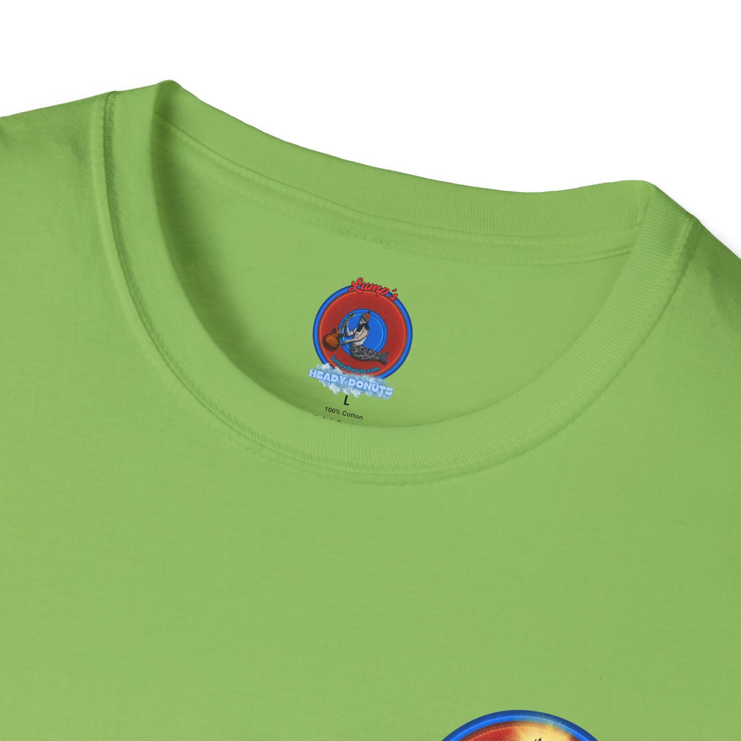 Classic Donut Tee - Unisex Soft-Style - "It's Always Phishmas in Philly" - rustic red/blue donut